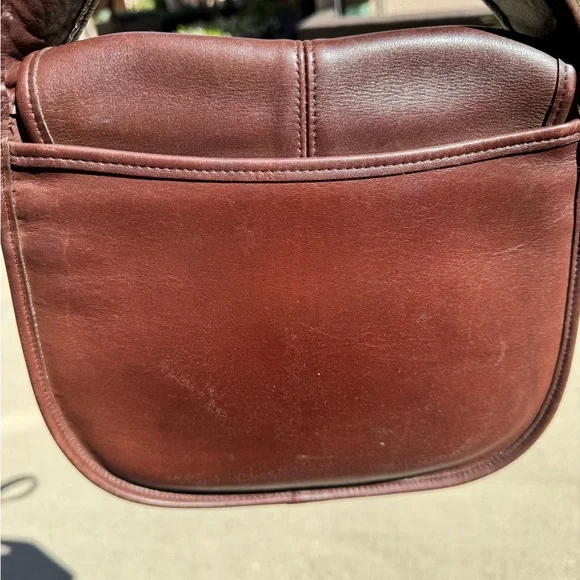 Vintage Mahogany Coach Ergo Flap - Picture 2 of 6